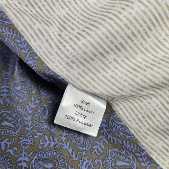 Joseph Abboud Beige Classic Linen Vest  Sz Lg - Picture 6 of 9